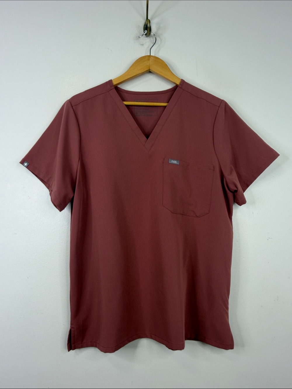 Figs Catarina Scrub Top Womens XL Mauve Pink Classic Fit Short Sleeve Uniform